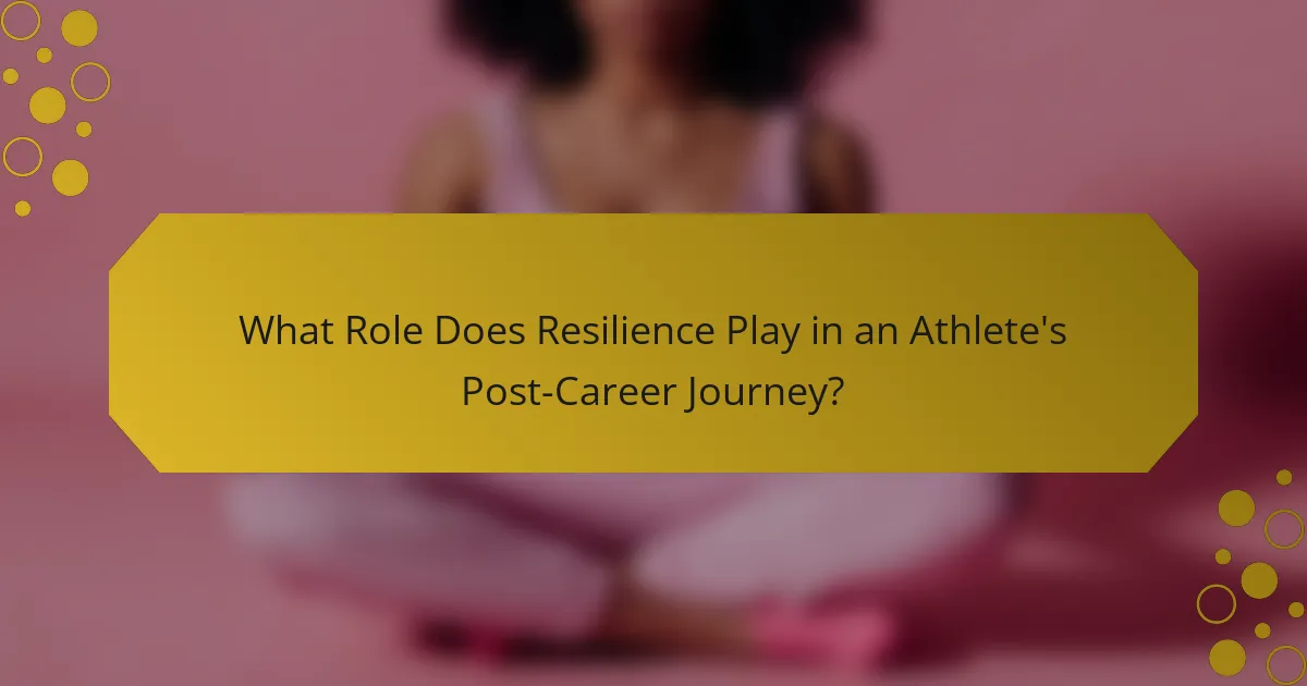 What Role Does Resilience Play in an Athlete's Post-Career Journey?